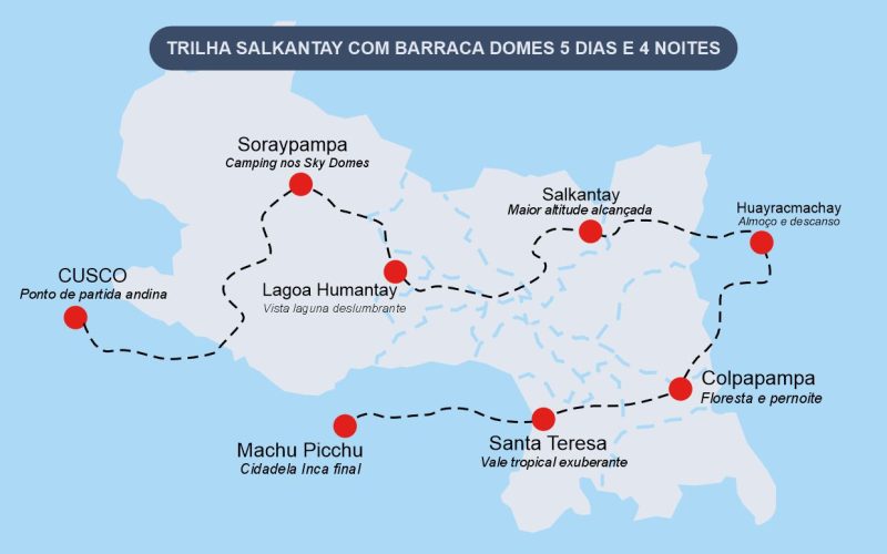 TRILHA SALKANTAY COM BARRACA DOMES 5 DIAS E 4 NOITES
